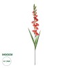 GloboStar® Artificial Garden RED GLADIOLUS FLOWER BRANCH 21396 Τεχνητό Διακοσμητικό Κλαδί Γλαδιόλα Y116cm