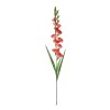 GloboStar® Artificial Garden RED GLADIOLUS FLOWER BRANCH 21396 Τεχνητό Διακοσμητικό Κλαδί Γλαδιόλα Y116cm