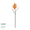 GloboStar® Artificial Garden ORANGE PEACOCK BRANCH 21397 Τεχνητό Διακοσμητικό Κλαδί Πορτοκαλί πουλί του παραδείσου Y85cm