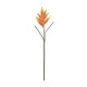 GloboStar® Artificial Garden ORANGE PEACOCK BRANCH 21397 Τεχνητό Διακοσμητικό Κλαδί Πορτοκαλί πουλί του παραδείσου Y85cm