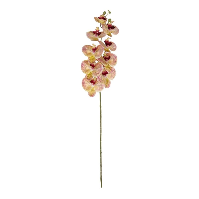GloboStar® Artificial Garden PING SALMON ORCHID BRANCH 21405 Τεχνητό Διακοσμητικό Κλαδί  Ροζ Ορχιδέα Y95cm