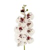 GloboStar® Artificial Garden WHITE ORCHID BRANCH 21406 Τεχνητό Διακοσμητικό Κλαδί Λευκή Ορχιδέα Y95cm