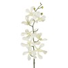 GloboStar® Artificial Garden WHITE VANDA ORCHID BRANCH 21409 Τεχνητό Διακοσμητικό Κλαδί Λευκή Ορχιδέα Y82cm