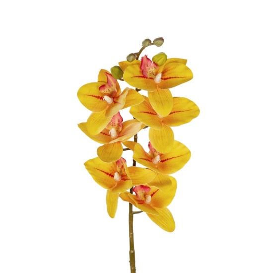 GloboStar® Artificial Garden YELLOW RED ORCHID BRANCH 21410 Τεχνητό Διακοσμητικό Κλαδί Κίτρινη Ορχιδέα Y70cm GloboStar® Artificial Garden YELLOW RED ORCHID BRANCH 21410 Τεχνητό Διακοσμητικό Κλαδί Κίτρινη Ορχιδέα Y70cm