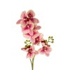 GloboStar® Artificial Garden CHAMPAGNE PINK ORCHID  BRANCH 21411 Τεχνητό Διακοσμητικό Κλαδί Σαμπανί Ορχιδέα Y70cm