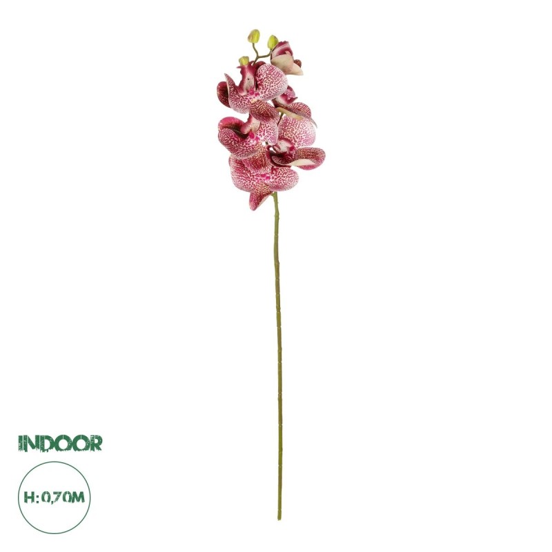 GloboStar® Artificial Garden  PINK ORCHID  BRANCH 21412 Τεχνητό Διακοσμητικό Κλαδί Ροζ Ορχιδέα Y70cm