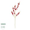 GloboStar® Artificial Garden RED DANCE ORCHID BRANCH 21413 Τεχνητό Διακοσμητικό Κλαδί Κόκκινη Ορχιδέα Y90cm