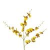 GloboStar® Artificial Garden YELLOW SPRING ORCHIDIUM BRANCH 21415 Τεχνητό Διακοσμητικό Κλαδί Κίτρινη Ορχιδέα Y76cm