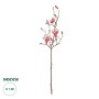 GloboStar® Artificial Garden WHITE - PINK MAGNOLIA 21416 Τεχνητό Διακοσμητικό Κλαδί Ροζ Μανόλια Μ30 x Π13 x Υ110cm