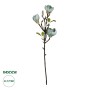 GloboStar® Artificial Garden BLUE MAGNOLIA BRANCH 21418 Τεχνητό Διακοσμητικό Κλαδί Μπλε Μανόλια Y72cm