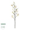 GloboStar® Artificial Garden WHITE YELLOW MAGNOLIA BRANCH 21419 Τεχνητό Διακοσμητικό Κλαδί Λευκή Κίτρινη Μαγνόλια Y108cm