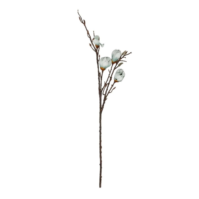 GloboStar® Artificial Garden LIGHT BLUE MAGNOLIA BRANCH 21420 Τεχνητό Διακοσμητικό Κλαδί Μπλε Μαγνόλια Y105cm