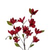 GloboStar® Artificial Garden RED MAGNOLIA BRANCH 21422 Τεχνητό Διακοσμητικό Κλαδί Κόκκινη Μαγνόλια Y86cm
