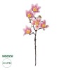 GloboStar® Artificial Garden PING MAGNOLIA BRANCH 21424 Τεχνητό Διακοσμητικό Κλαδί Ροζ Μαγνόλια Y57cm