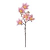 GloboStar® Artificial Garden PING MAGNOLIA BRANCH 21424 Τεχνητό Διακοσμητικό Κλαδί Ροζ Μαγνόλια Y57cm