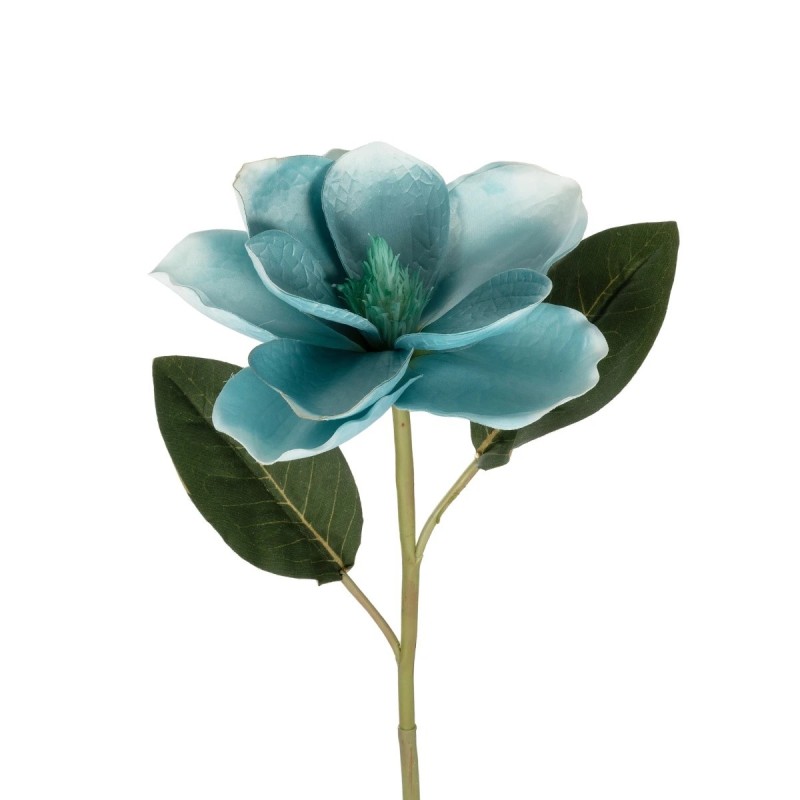 GloboStar® Artificial Garden BLUE MAGNOLIA BRANCH 21425 Τεχνητό Διακοσμητικό Κλαδί Μπλε Μαγνόλια Y80cm