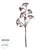 GloboStar® Artificial Garden RED HOLLY BERRIES FRUIT BRANCH 21427 Τεχνητό Διακοσμητικό Κλαδί Κόκκινο Γκί Y86cm