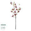 GloboStar® Artificial Garden RED HOLLY BERRIES FRUIT BRANCH 21430 Τεχνητό Διακοσμητικό Κλαδί Κόκκινο Γκί Y90cm