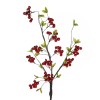 GloboStar® Artificial Garden RED HOLLY BERRIES FRUIT BRANCH 21430 Τεχνητό Διακοσμητικό Κλαδί Κόκκινο Γκί Y90cm