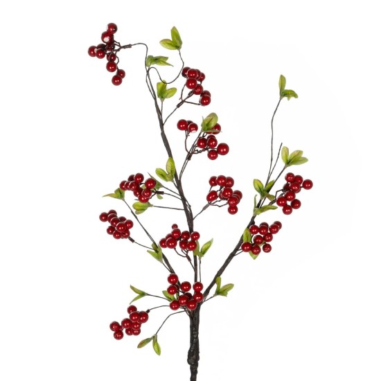 GloboStar® Artificial Garden RED HOLLY BERRIES FRUIT BRANCH 21430 Τεχνητό Διακοσμητικό Κλαδί Κόκκινο Γκί Y90cm GloboStar® Artificial Garden RED HOLLY BERRIES FRUIT BRANCH 21430 Τεχνητό Διακοσμητικό Κλαδί Κόκκινο Γκί Y90cm