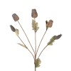 GloboStar® Artificial Garden POPPY FRUIT BRANCH 21432 Τεχνητό Διακοσμητικό Κλαδί Παπαρούνα Y62cm