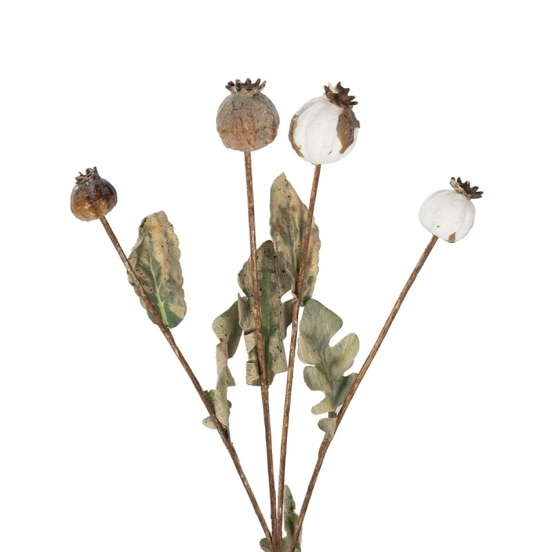 GloboStar® Artificial Garden POPPY FRUIT BRANCH 21433 Τεχνητό Διακοσμητικό Κλαδί Παπαρούνα Y60cm