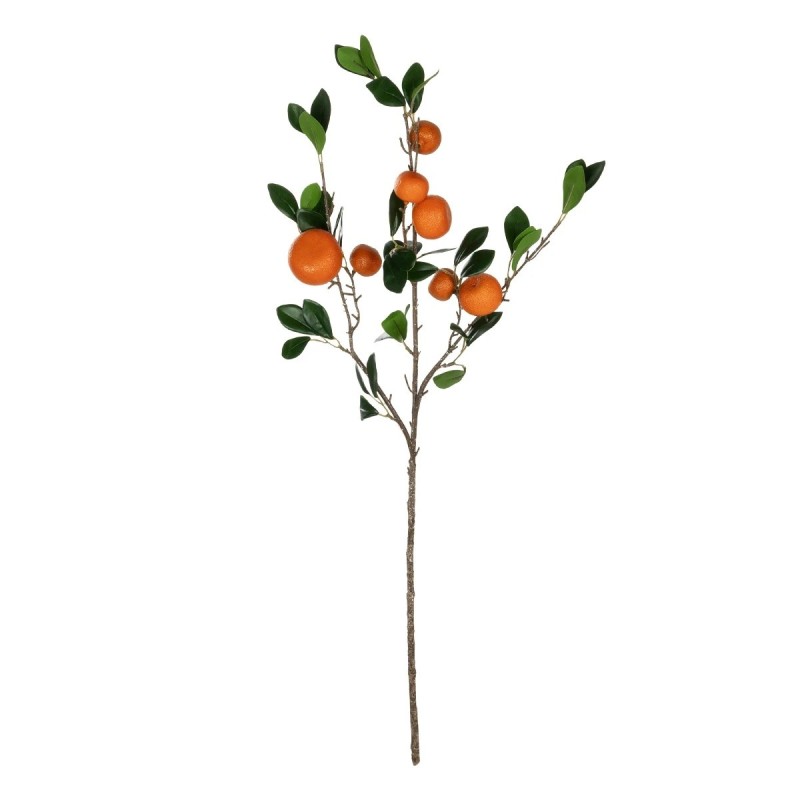 GloboStar® Artificial Garden ORANGE FRUIT BRANCH 21435 Τεχνητό Διακοσμητικό Κλαδί Πορτακαλιά Y83cm