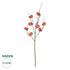GloboStar® Artificial Garden ORANGE PERSIMMON FRUIT BRANCH 21438 Τεχνητό Διακοσμητικό Πορτοκαλί Κλαδί Λωτός Y83cm