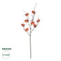 GloboStar® Artificial Garden ORANGE PERSIMMON FRUIT BRANCH 21438 Τεχνητό Διακοσμητικό Πορτοκαλί Κλαδί Λωτός Y83cm