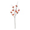 GloboStar® Artificial Garden ORANGE PERSIMMON FRUIT BRANCH 21438 Τεχνητό Διακοσμητικό Πορτοκαλί Κλαδί Λωτός Y83cm