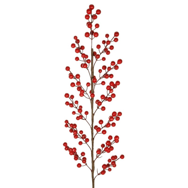 GloboStar® Artificial Garden RED BERRIES FRUIT BRANCH 21440 Τεχνητό Διακοσμητικό Κλαδί Κόκκινο Γκί Y96cm