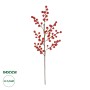 GloboStar® Artificial Garden RED BERRIES FRUIT BRANCH 21441 Τεχνητό Διακοσμητικό Κλαδί Κόκκινο Γκί Y66cm