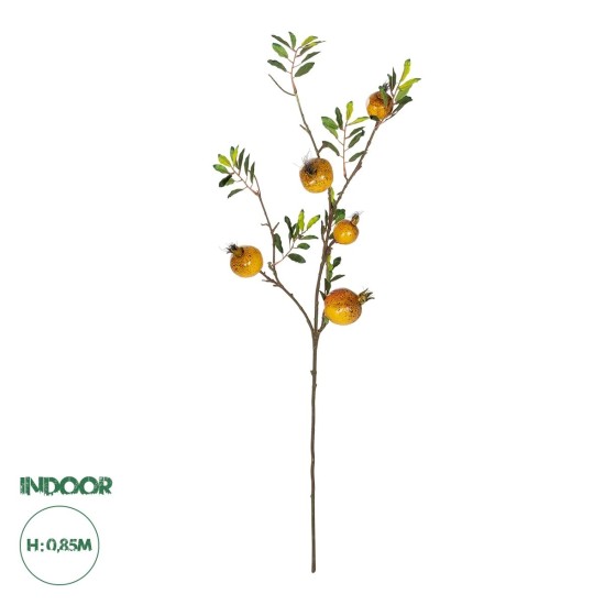 GloboStar® Artificial Garden YELLOW POMEGRANATE FRUIT BRANCH 21445 Τεχνητό Διακοσμητικό Κίτρινη Κλαδί Ροδιά Y85cm GloboStar® Artificial Garden YELLOW POMEGRANATE FRUIT BRANCH 21445 Τεχνητό Διακοσμητικό Κίτρινη Κλαδί Ροδιά Y85cm