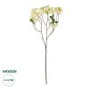 GloboStar® Artificial Garden WHITE BERRIES FRUIT BRANCH 21446 Τεχνητό Διακοσμητικό Κλαδί Λευκό Γκί Y71cm