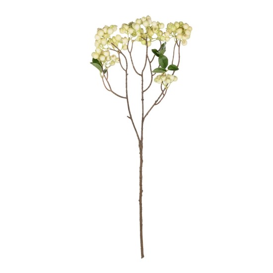 GloboStar® Artificial Garden WHITE BERRIES FRUIT BRANCH 21446 Τεχνητό Διακοσμητικό Κλαδί Λευκό Γκί Y71cm GloboStar® Artificial Garden WHITE BERRIES FRUIT BRANCH 21446 Τεχνητό Διακοσμητικό Κλαδί Λευκό Γκί Y71cm