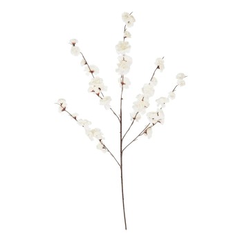 GloboStar® Artificial Garden WHITE GUAXIA FLOWER BRANCH 21456 Τεχνητό Διακοσμητικό Κλαδί Λευκή Γκουάβα Y100cm