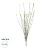 GloboStar® Artificial Garden GREEN WILLOW FLOWER BRANCH 21458 Τεχνητό Διακοσμητικό Κλαδί Λευκή Ιτιά Y86cm