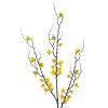 GloboStar® Artificial Garden YELLOW JUNGLE GERANIUM BLOSSOM BRANCH 21460 Τεχνητό Διακοσμητικό Κλαδί Κίτρινο Γεράνι Y95cm
