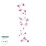 GloboStar® Artificial Garden MAGNOLIA FLOWER VINE 21471 Τεχνητό Διακοσμητικό Φυτό Λευκή & Ροζ Μανόλια Μ20 x Π20 x Υ300cm
