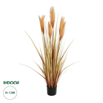 GloboStar® Artificial Garden PAMPAS GRASS 21475 Τεχνητό Διακοσμητικό Φυτό Παμπας Υ120cm