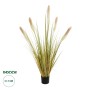 GloboStar® Artificial Garden PAMPAS GRASS 21478 Τεχνητό Διακοσμητικό Φυτό Μπεζ & Πράσινο Πάμπας Μ90 x Π40 x Υ150cm