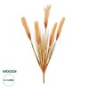 GloboStar® Artificial Garden ORANGE PAMPAS GRASS BRANCH 21486 Τεχνητό Διακοσμητικό Κλαδί Πορτοκαλί Πάμπας Y88cm