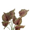 GloboStar® Artificial Garden BEGONIA LEAVES ROOTED 21490 Τεχνητό Διακοσμητικό Φυτό Πολύχρωμη Βιγόνια Μ25 x Π14 x Υ35cm