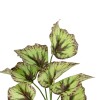 GloboStar® Artificial Garden BEGONIA LEAVES ROOTED 21491 Τεχνητό Διακοσμητικό Φυτό Πολύχρωμη Βιγόνια Μ25 x Π14 x Υ35cm