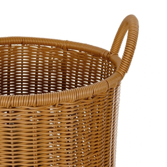 GloboStar® Artificial Garden TORINO 21493 Διακοσμητικό Πλεκτό Καλάθι - Κασπώ Γλάστρα - Flower Pot Μπεζ Φ31cm x Υ47cm GloboStar® Artificial Garden TORINO 21493 Διακοσμητικό Πλεκτό Καλάθι - Κασπώ Γλάστρα - Flower Pot Μπεζ Φ31cm x Υ47cm
