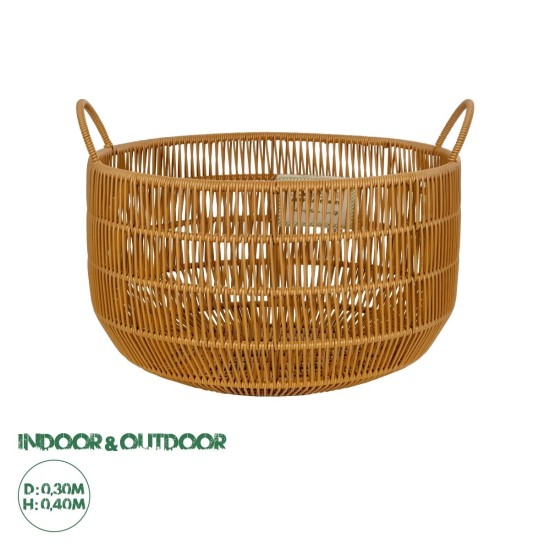 GloboStar® Artificial Garden COCOA 21495 Διακοσμητικό Πλεκτό Καλάθι - Κασπώ Γλάστρα - Flower Pot Μπεζ Φ30cm x Υ40cm GloboStar® Artificial Garden COCOA 21495 Διακοσμητικό Πλεκτό Καλάθι - Κασπώ Γλάστρα - Flower Pot Μπεζ Φ30cm x Υ40cm