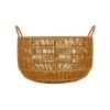 GloboStar® Artificial Garden COCOA 21495 Διακοσμητικό Πλεκτό Καλάθι - Κασπώ Γλάστρα - Flower Pot Μπεζ Φ30cm x Υ40cm