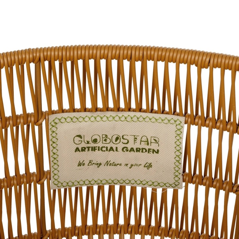 GloboStar® Artificial Garden COCOA 21495 Διακοσμητικό Πλεκτό Καλάθι - Κασπώ Γλάστρα - Flower Pot Μπεζ Φ30cm x Υ40cm