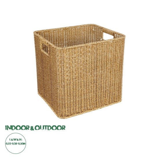 GloboStar® Artificial Garden CAVES 21496 Διακοσμητικό Πλεκτό Καλάθι - Κασπώ Γλάστρα - Flower Pot Μπεζ Μ32 x Π28 x Υ30cm GloboStar® Artificial Garden CAVES 21496 Διακοσμητικό Πλεκτό Καλάθι - Κασπώ Γλάστρα - Flower Pot Μπεζ Μ32 x Π28 x Υ30cm