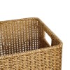 GloboStar® Artificial Garden CAVES 21496 Διακοσμητικό Πλεκτό Καλάθι - Κασπώ Γλάστρα - Flower Pot Μπεζ Μ32 x Π28 x Υ30cm